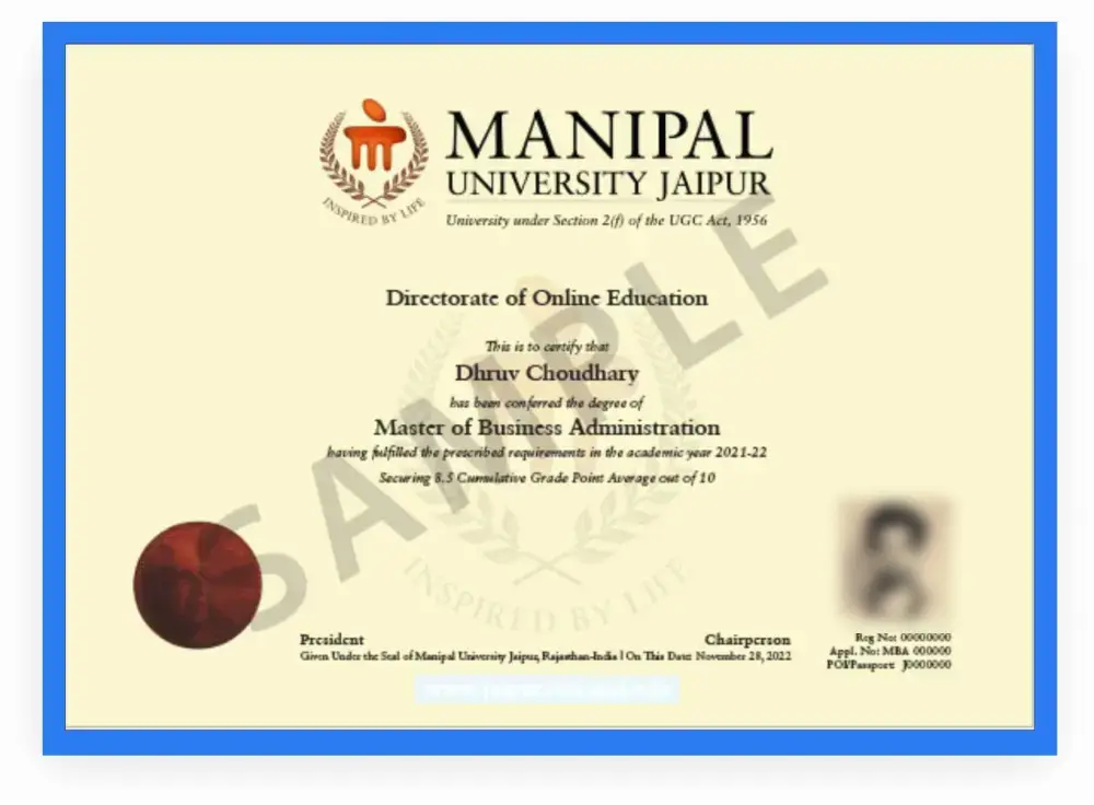 Manipal Sample Degree